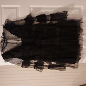 NWOT Women's Shein Black Mesh Lace Dress Size M